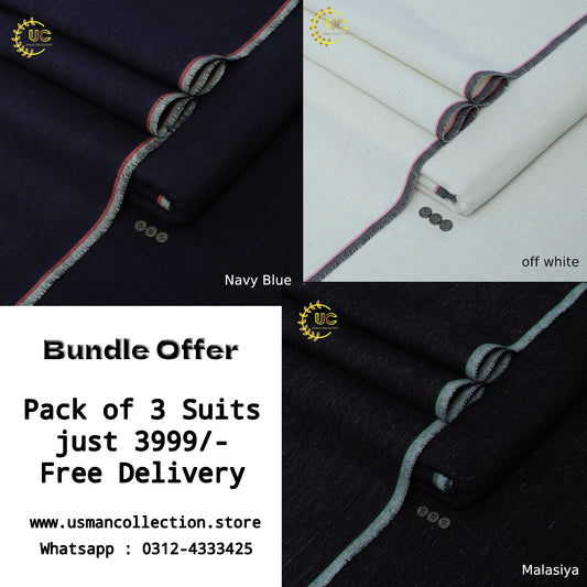 Winter Goli Kamalia Khaddar Bundle of 3 Suits